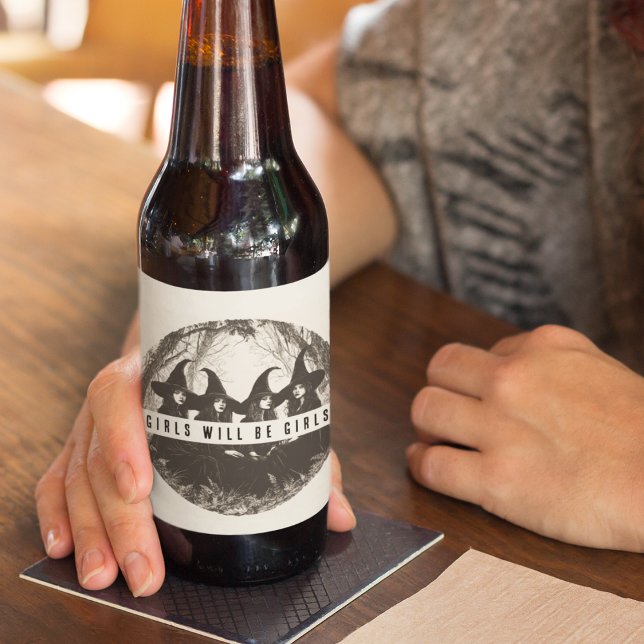 "Mädchen werden Mädchen sein | Niedlich Bierflaschenetikett (Von Creator hochgeladen)