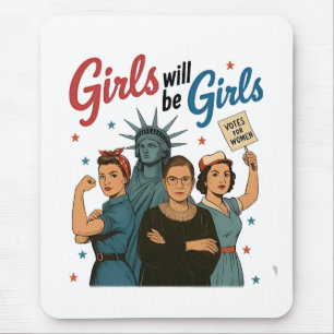 Mädchen werden Mädchenfeminismus Gleichberechtigun Mousepad