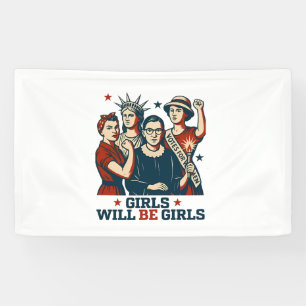 Mädchen werden weibliche Feminismus Frauen stärken Banner