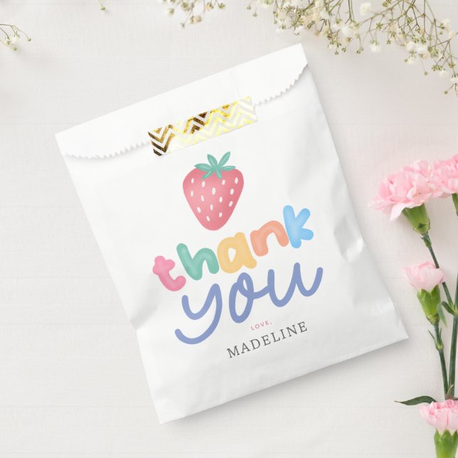 Mädchen Whimsical Pink Süße Erdbeere Geschenktütchen (Versiegelt)
