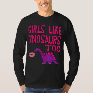 Mädchen wie Dinosaurier zu Niedliches jurassisches T-Shirt