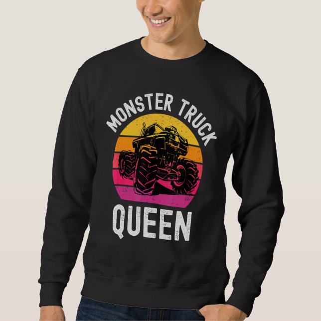 Mädchen wie Monster Trucks Too Kinder Kleinkind 5t Sweatshirt (Vorderseite)