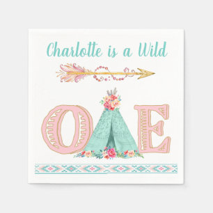 Mädchen Wilde Eins Papier Servietten