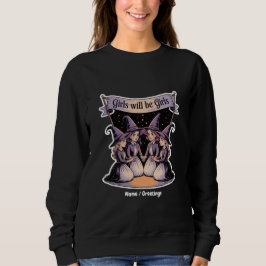 Mädchen wird Girl Funny Witwe Halloween Feminismus Sweatshirt