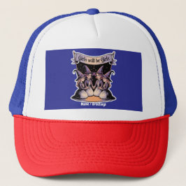 Mädchen wird Girl Funny Witwe Halloween Feminismus Truckerkappe