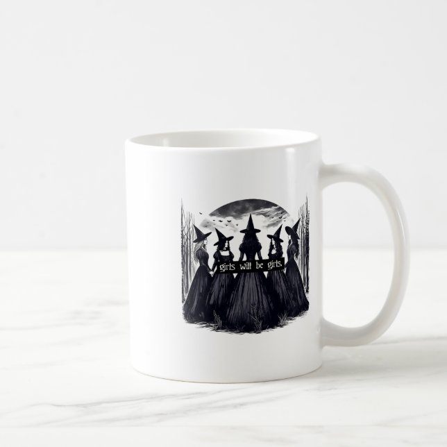 Mädchen wird Mädchen Hexenwitscher Witschy Vi sein Kaffeetasse (Rechts)