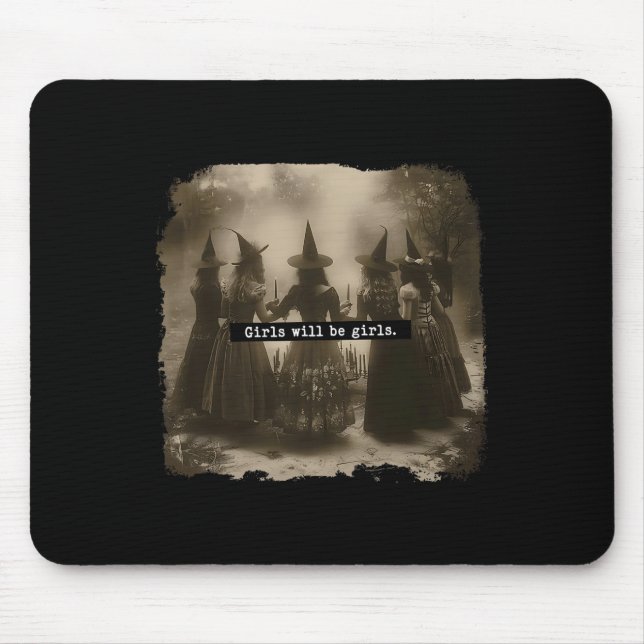 Mädchen wird Mädchen Hexenwitscher Witschy Vi sein Mousepad (Vorne)