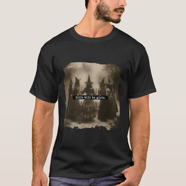 Mädchen wird Mädchen Hexenwitscher Witschy Vi sein T-Shirt (Vorderseite)
