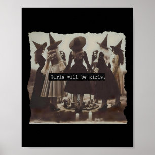 Mädchen wird Mädchen Hexerei Hexerei Spooky Saison Poster