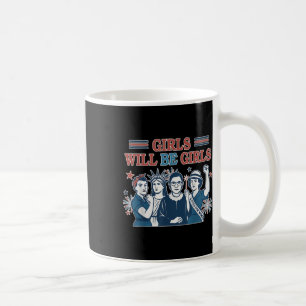 Mädchen wird Mädchen patriotischer feministischer Kaffeetasse