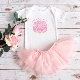 Mädchen wollen einfach nur ein rosa Schleife zum 1 Baby Strampler