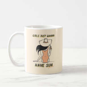 Mädchen wollen einfach nur Sonne – Chic Sommerurla Kaffeetasse
