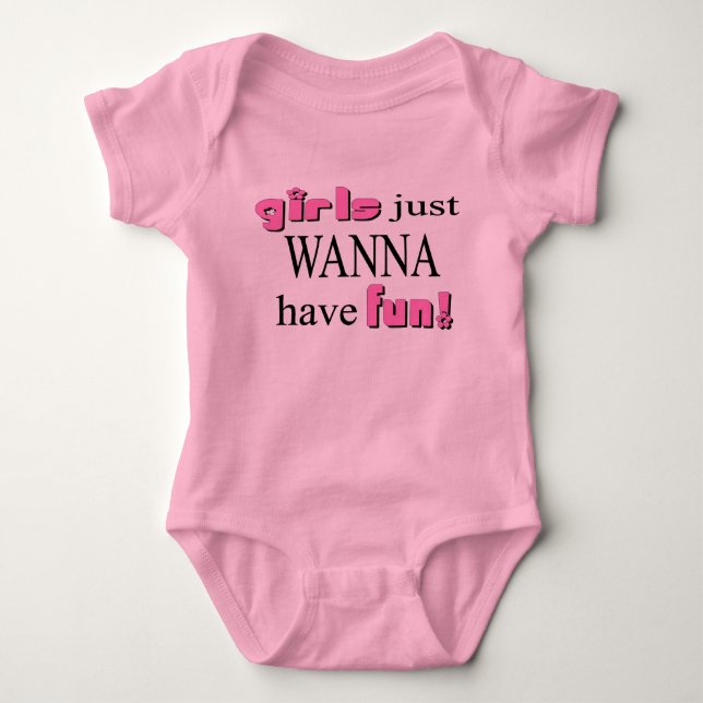 Mädchen wollen einfach Spaß haben! Baby Strampler (Vorderseite)