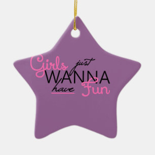 MÄDCHEN WOLLEN GERADE, UM SPASS-GESCHENKE ZU HABE KERAMIK ORNAMENT