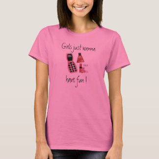 Mädchen wollen gerade zu, haben Spaß Damen-lange T-Shirt
