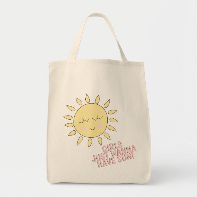 Mädchen wollen nur Sonne haben! Sommerangebot Tragetasche (Vorne)