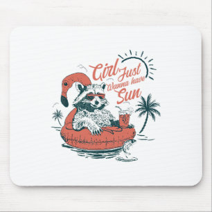 Mädchen wollen nur Sonnensommerferien für Mädchen Mousepad