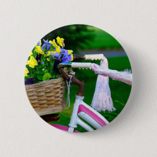 Mädchen wollen nur Spaß haben, rosa Mädchenfahrrad Button