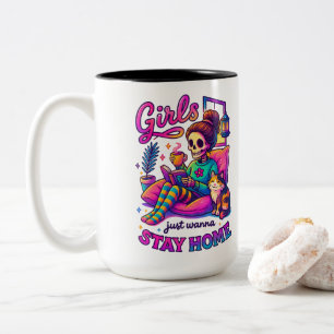 Mädchen wollen nur... zweifarbige tasse