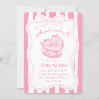 Mädchen Wollte einfach, ein Vintager Geburtstag zu Einladung