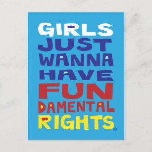 Mädchen Wollte einfach FUNdamental-Rechte Postkarte