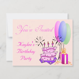 Mädchen zum Geburtstag Einladung