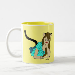 Mädchen Zweifarbige Tasse