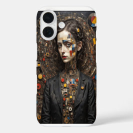 Mädchenabdeckung im Stile von Mondrian und Kandins iPhone 16 Hülle