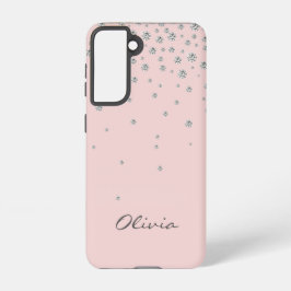 Mädchenblush Pink Personalizable-Name Samsung Galaxy Hülle