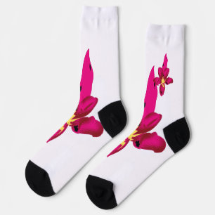 Mädchendesign, leichtes Gold, purpurpurrot Socken