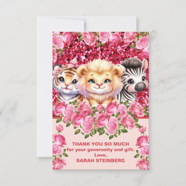 Mädchendusche Danke, Karten (Vorderseite)