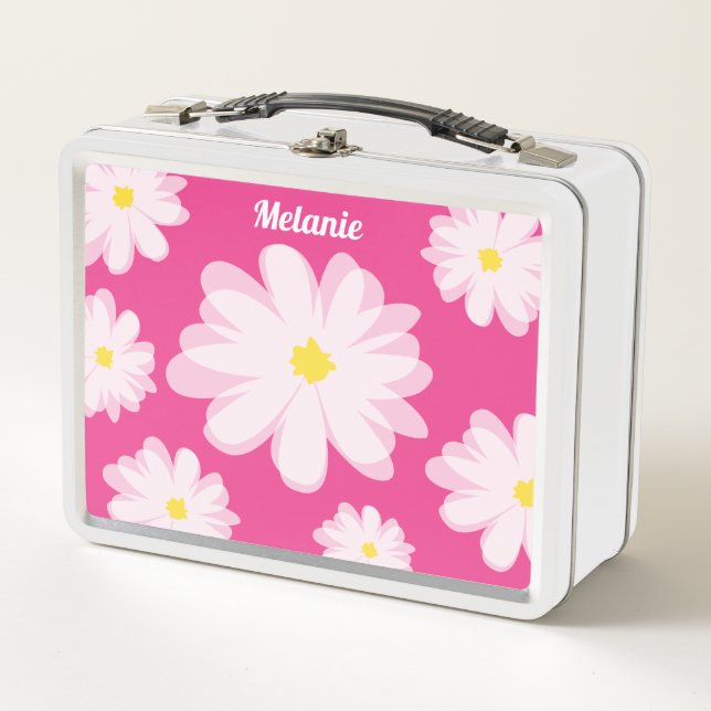 Mädcheneigene Lunchbox mit niedlicher Blume (Vorderseite)