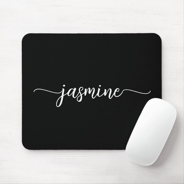 Mädcheneinfacher Personalisierter Monogrammname Mousepad (Mit Mouse)