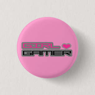 Mädchengamer-Knopf Button