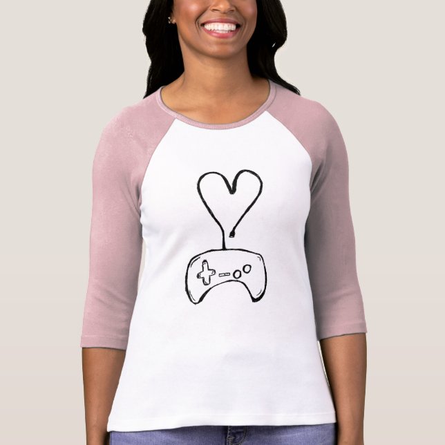 Mädchengamer-T - Shirt mit Prüfer (Vorderseite)