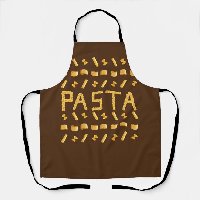 Mädchengelbe Pasta-Muster für Mama, niedlich itali Schürze (Vorderseite)