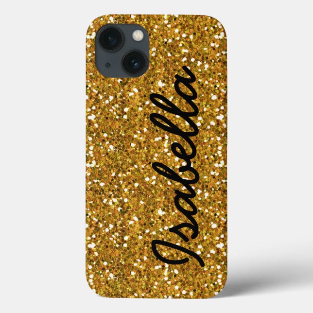 MÄDCHENGOLDGLITZER PERSONALISIERT DRUCKT Case-Mate iPhone HÜLLE (Rückseite)