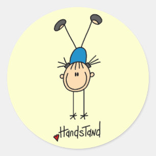 MädchenGymnasthandstands-T - Shirts und Geschenke Runder Aufkleber