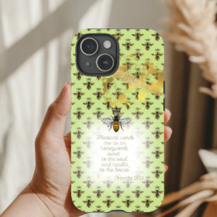 Mädchenhaft grüne Goldbiene Gitter Bibel Königin B Case-Mate iPhone Hülle