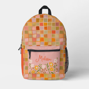 mädchenhaft niedliche Mode zurück zur Schule Pink Bedruckter Rucksack
