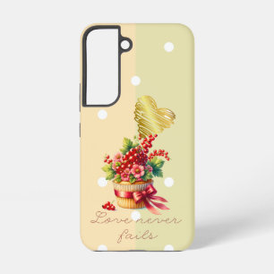Mädchenhaft religiöse Punkt-Beeren-Blumen-Cupcake- Samsung Galaxy Hülle