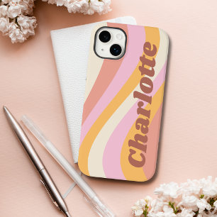 Mädchenhaft Retro Vintage Welle Personalisierter N Case-Mate iPhone 14 Plus Hülle