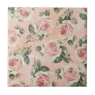 Mädchenhaft rosa Rosenfliese Fliese