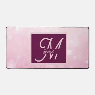 Mädchenhaft Rosa Weiblich Glitter Abstrakter Farbv Schreibtischunterlage