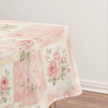 Mädchenhaft-rustikale rosa Quilt-Floral-Patchwork-