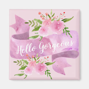 Mädchenhaft Schick Chic Floral Rosafarben Hallo Sc Magnet
