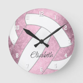 mädchenhaft staubige Pink-Sondersportgeschenke Vol Runde Wanduhr