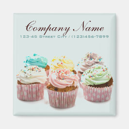 mädchenhafte, elegante Bäckerei bunt Kuchen Magnet