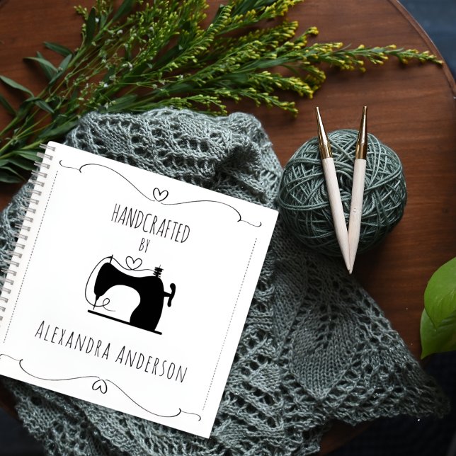 Mädchenhafte Vintage-Nähmaschine Handwerk Notizbuch (Girly Vintage Sewing Machine Hand Craft Notebook)