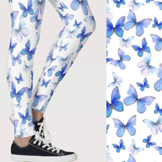 Mädchenhafter blauer Schmetterling mit wunderliche Leggings (Von Creator hochgeladen)